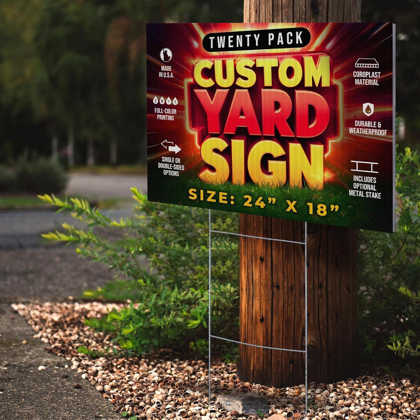 10 Pack Yard Signs Plus Shipping