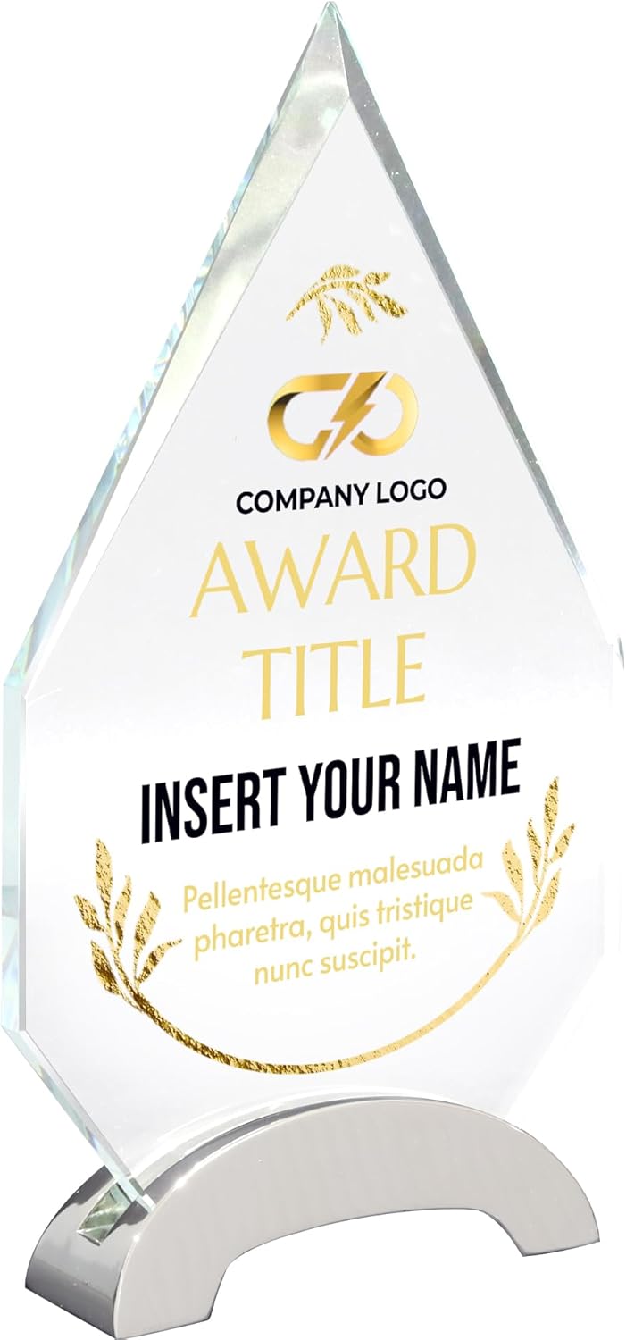 Personalized Glass Plaque for Awards - 7 Pcs