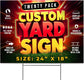20 Pack 24"x18" Custom Yard Signs With or Without Stakes, Personalized Yard Signs for Outdoors, Customized Full Color Print Corrugated Signs for Business