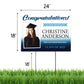 Personalized Graduation Yard Sign with Metal Stakes Class of 2023