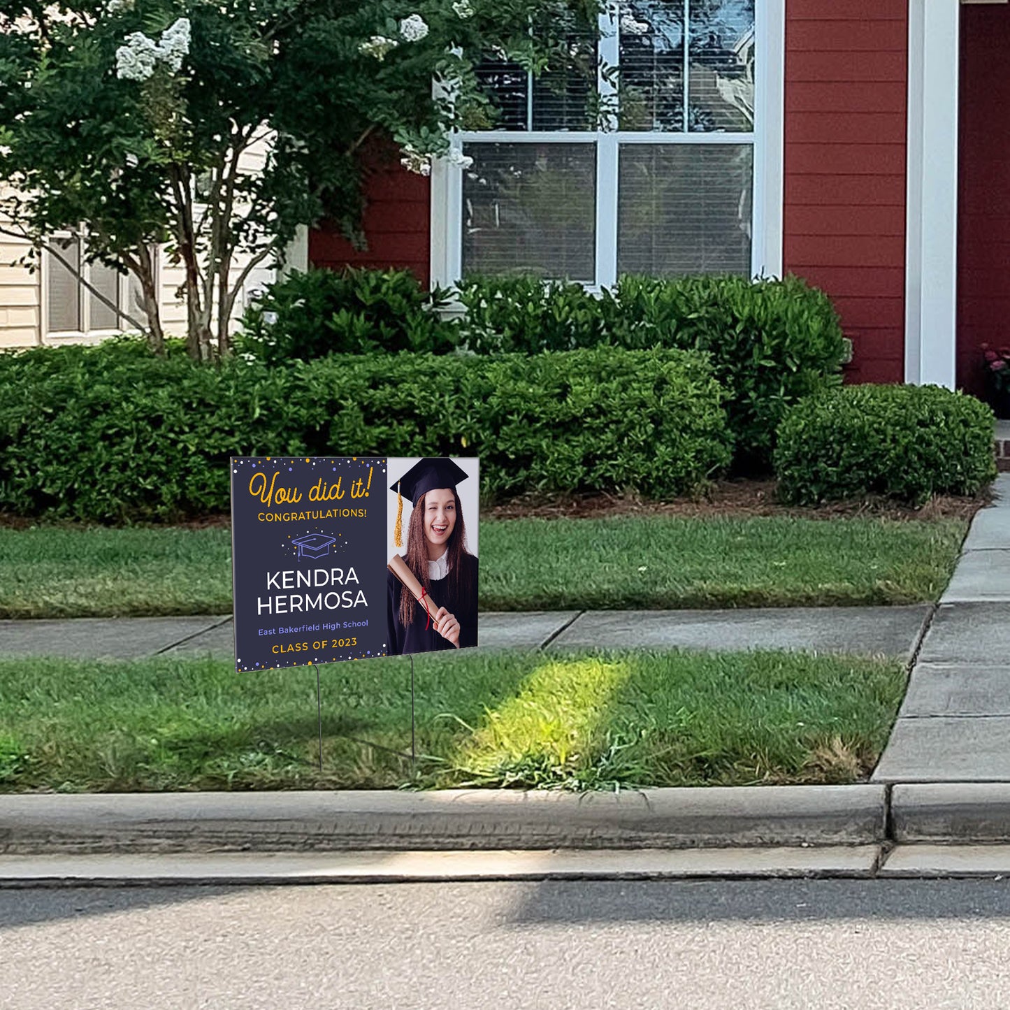 Personalized Graduation Yard Sign with Metal Stakes Class of 2023