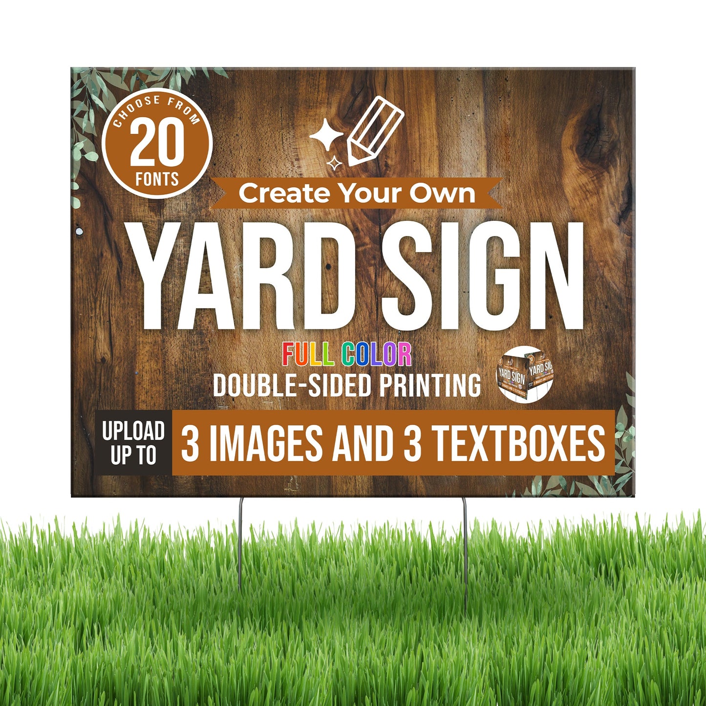 WHOLESALE Personalized Corrugated Plastic Full Color Yard Signs for Outdoors, Home, Office, Business - 24"x18" FOR PICK UP ONLY