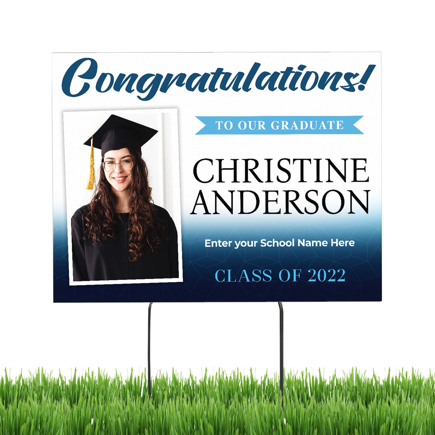 Personalized Graduation Yard Sign with Metal Stakes Class of 2023