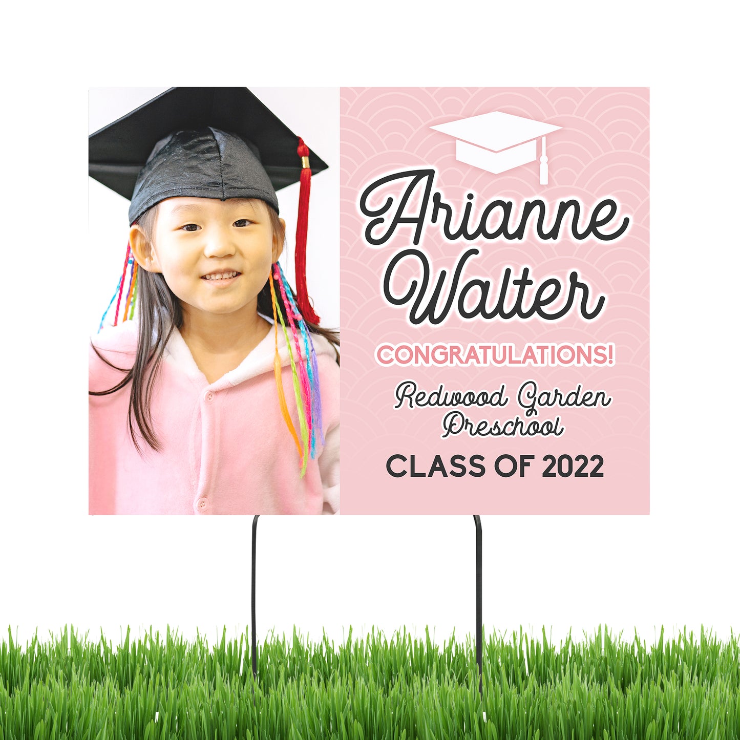 Personalized Graduation Yard Sign with Metal Stakes Class of 2023