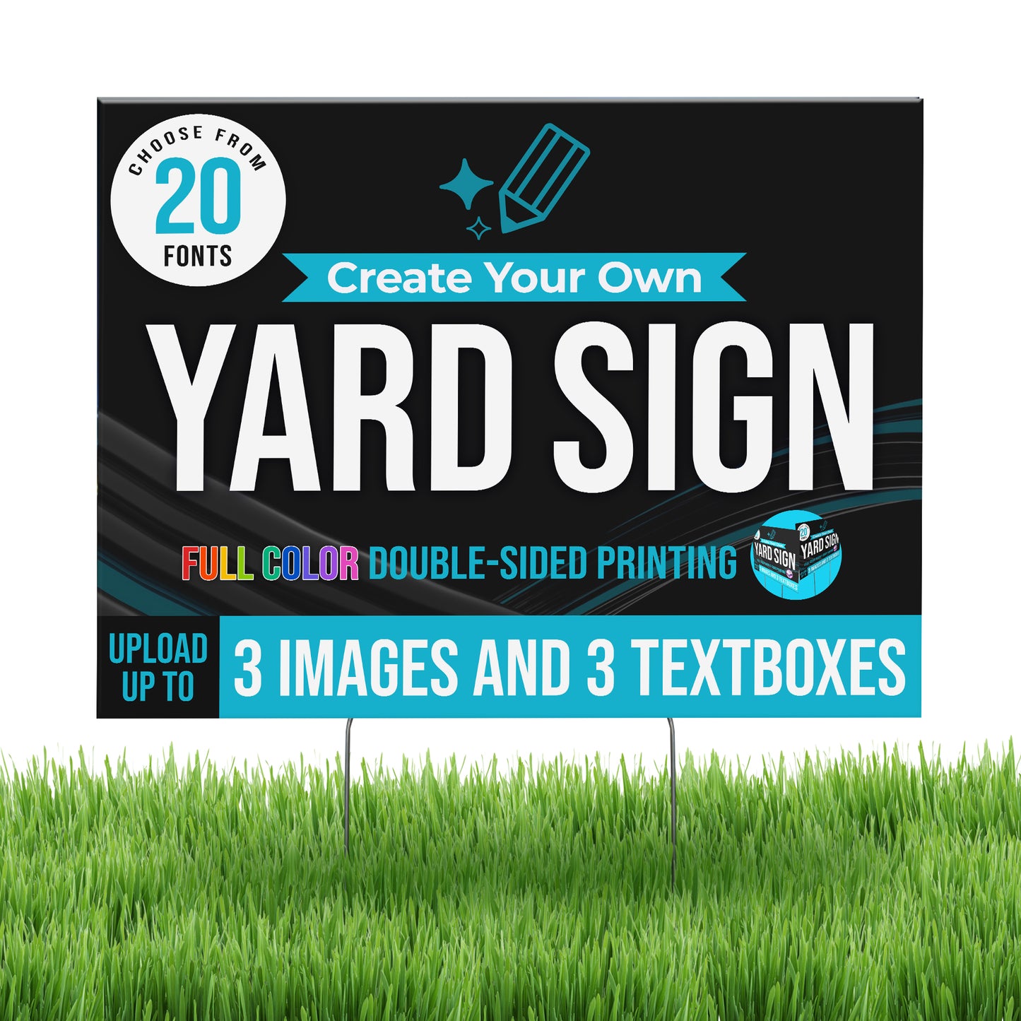 WHOLESALE Personalized Corrugated Plastic Full Color Yard Signs for Outdoors, Home, Office, Business - 24"x18" FOR PICK UP ONLY