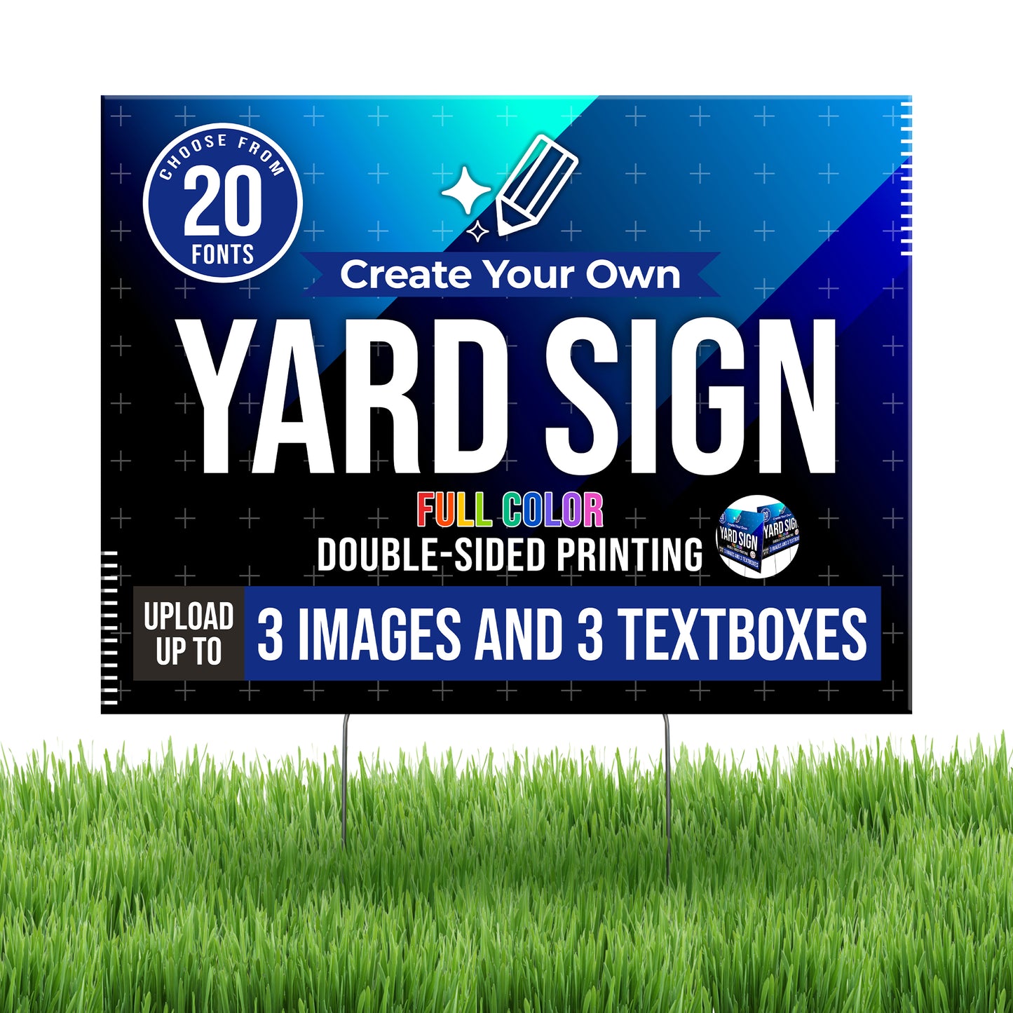 WHOLESALE Personalized Corrugated Plastic Full Color Yard Signs for Outdoors, Home, Office, Business - 24"x18" FOR PICK UP ONLY